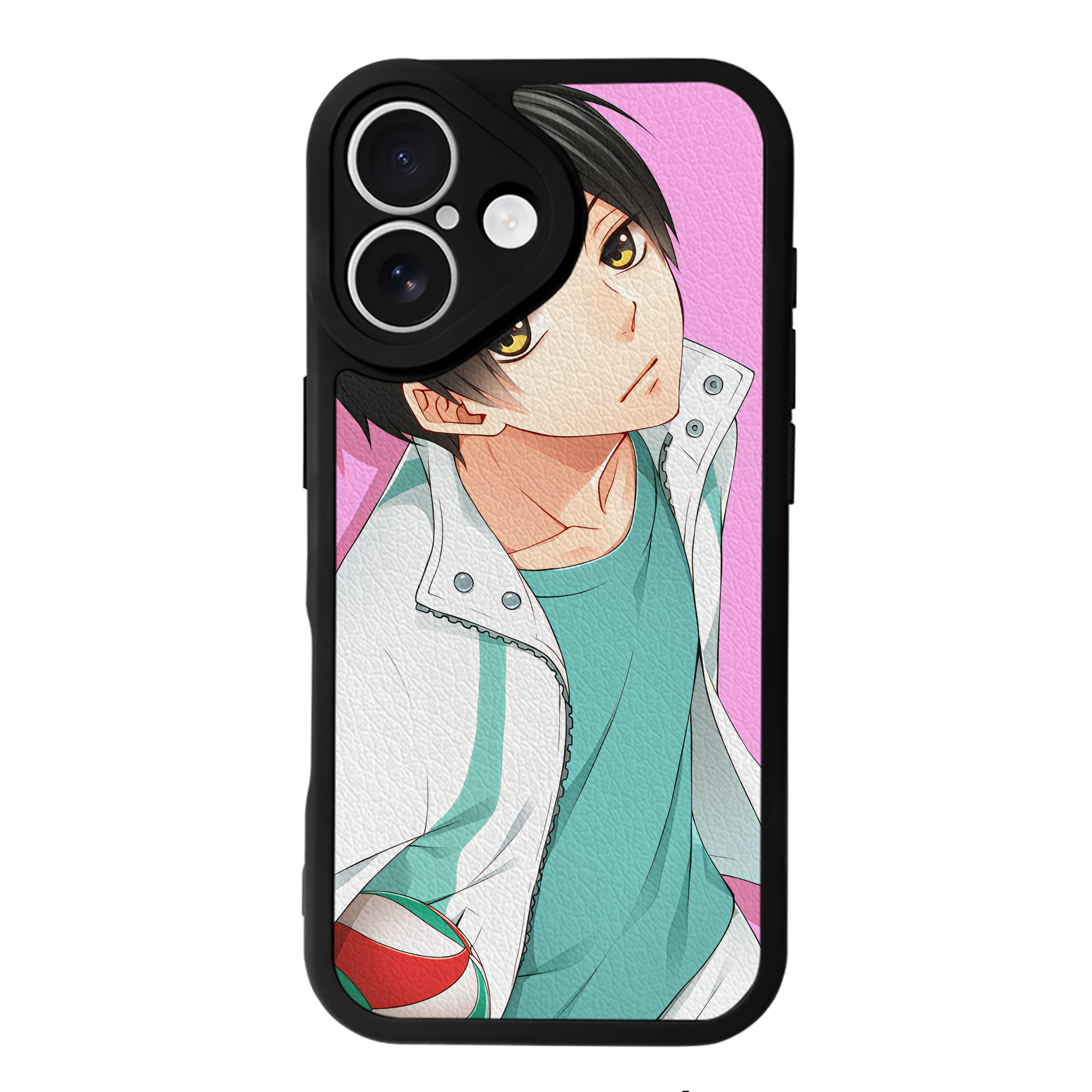（画像用） ハイキュー!! Haikyu!! 【iPhone 16シリーズ対応】シリコンスマホケース（レザー調） 材質：シリコン